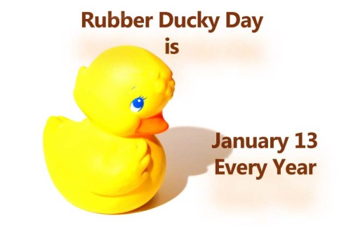 NATIONAL RUBBER DUCKY DAY - January 13 - National Day Calendar