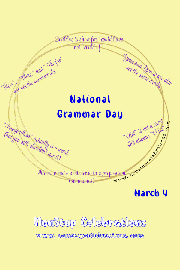 Celebrate National Grammar Day March 4 Nonstop Celebrations