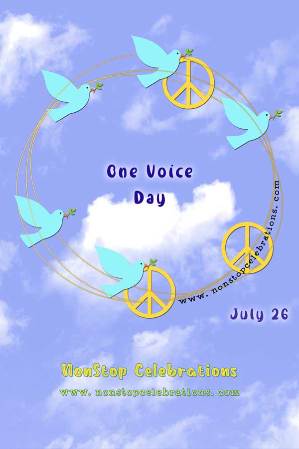 Celebrate One Voice Day July 26 NonStop Celebrations